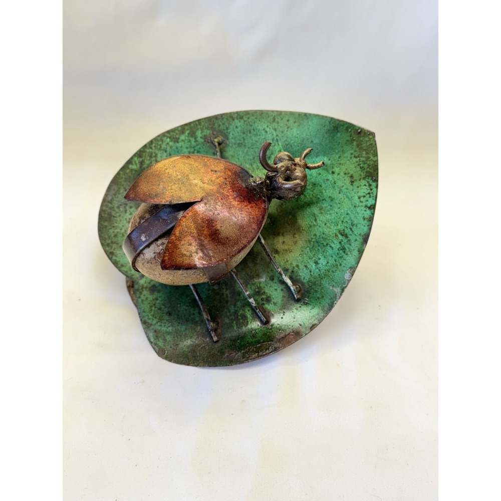 Vtg Rustic Stone Bug Ant Sculpture Garden Decor Handmade Outdoor Yard Art